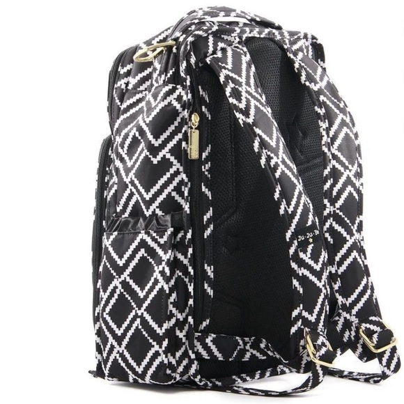 JUJUBE Be Right Back Diaper Bag Backpack - My Empress Black & White - Picture 2 of 16